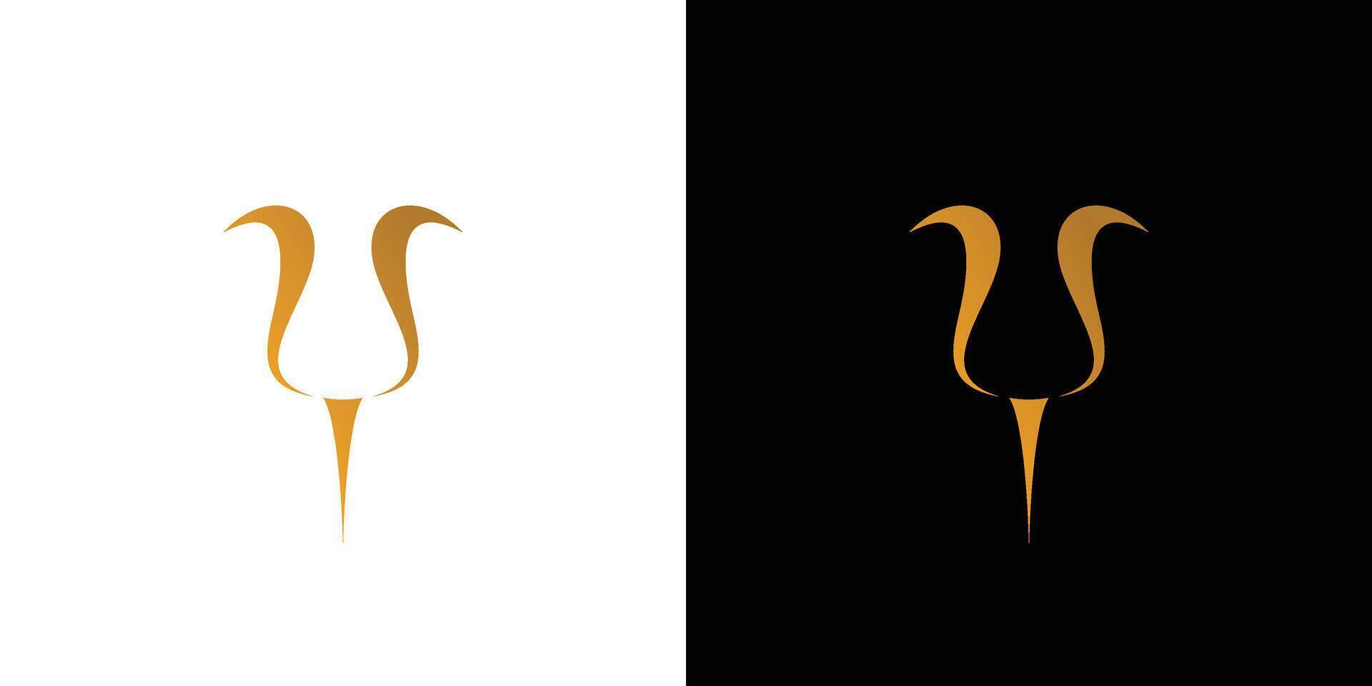 Luxurious and elegant rose logo design vector