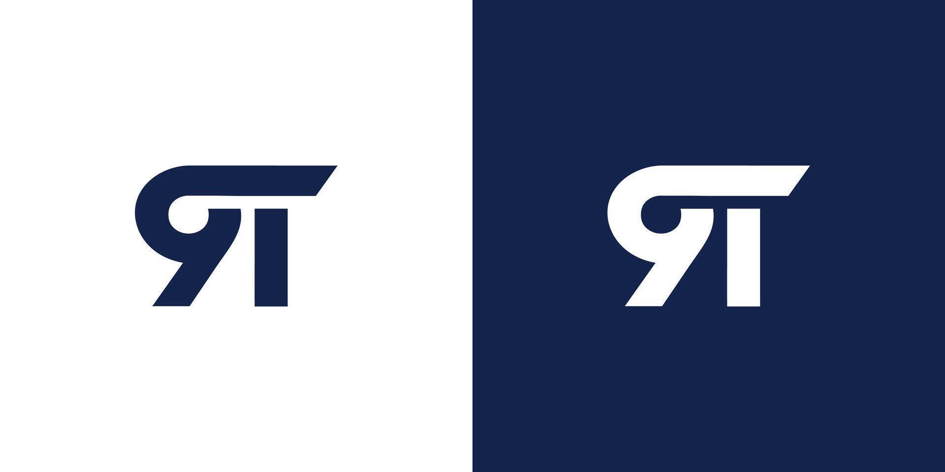 Modern and unique GT logo design vector