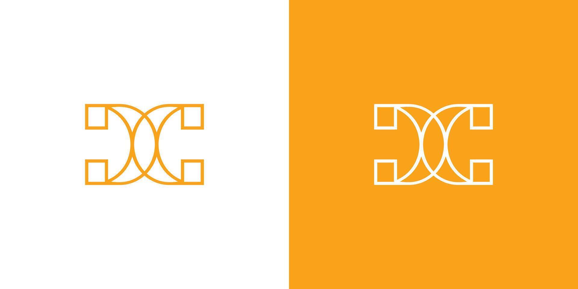 Modern and unique DC logo design vector