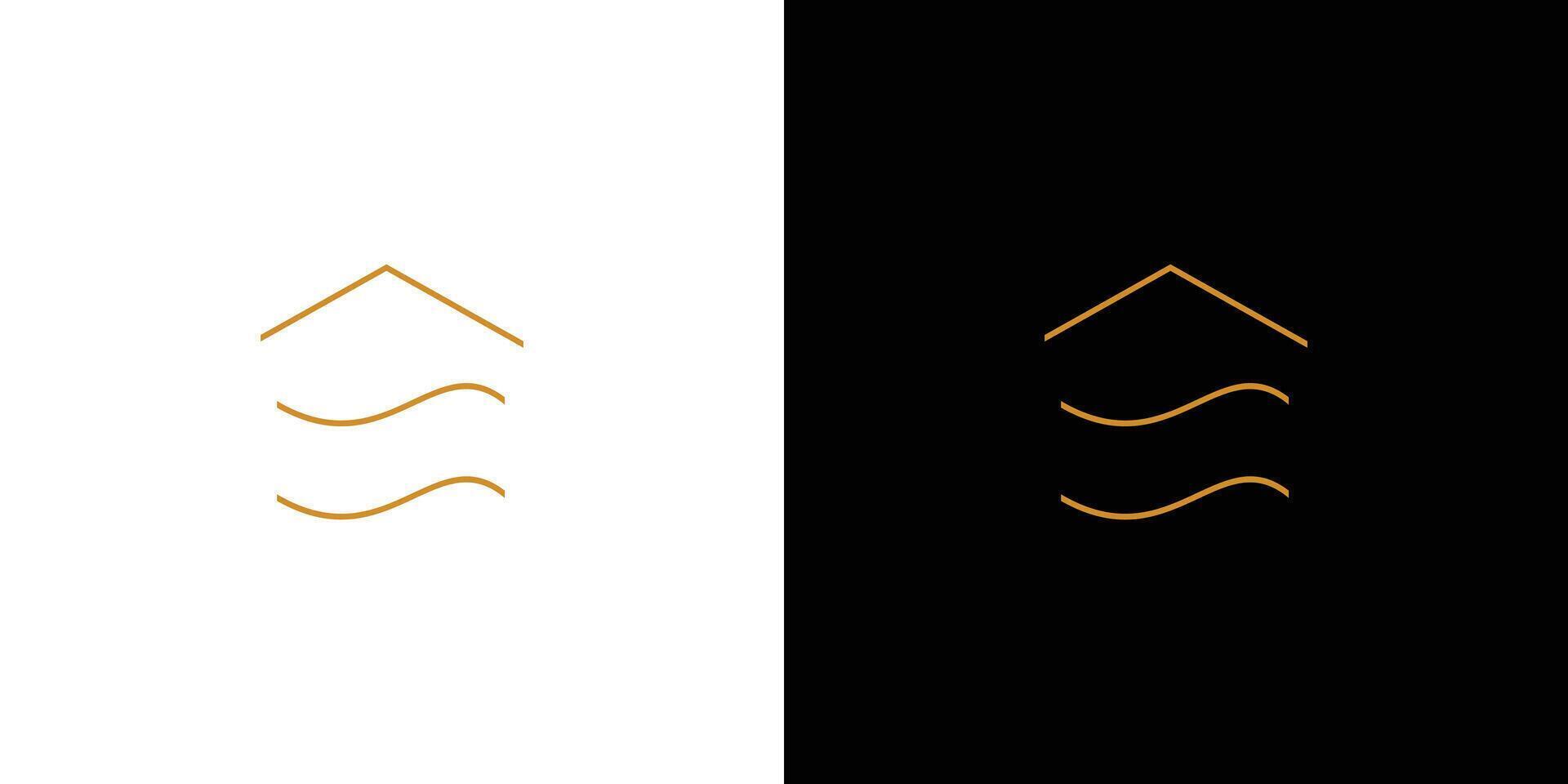 The E home logo design is unique and luxury vector