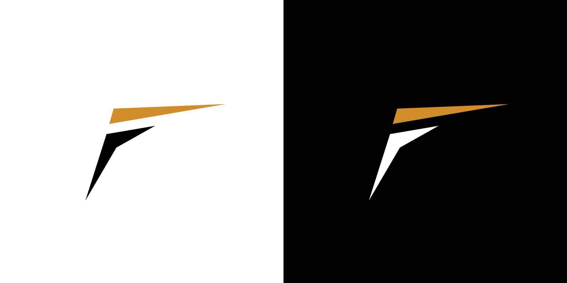 The F fast logo design is unique and modern vector
