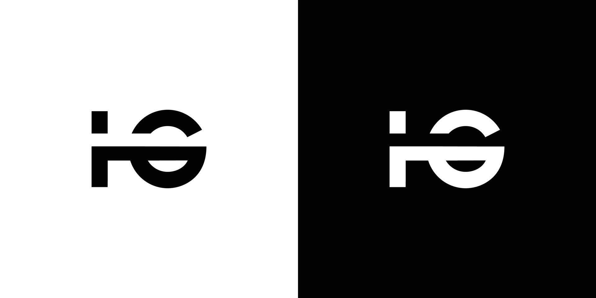 Modern and elegant HG initials logo design vector