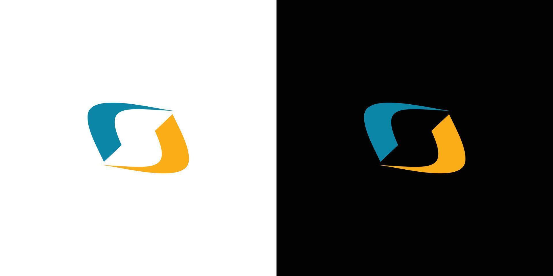 Modern and unique S logo design vector