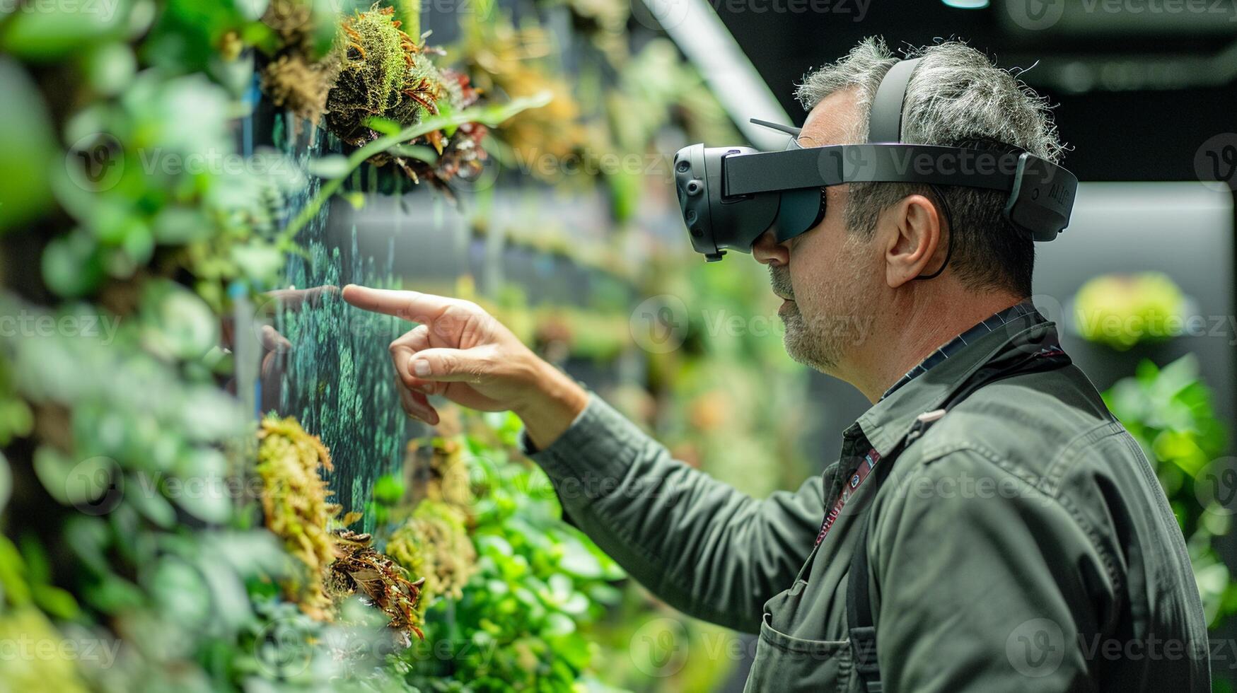 exhibition of sustainable products and innovations in a conference setting, enhanced with augmented reality displays photo