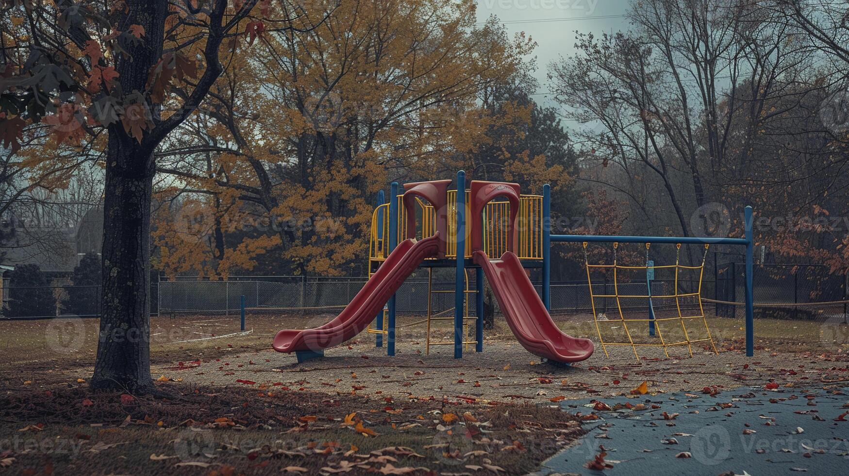Nostalgic images of a childhood playground meet the flexibility of minds seeking enlightenment photo