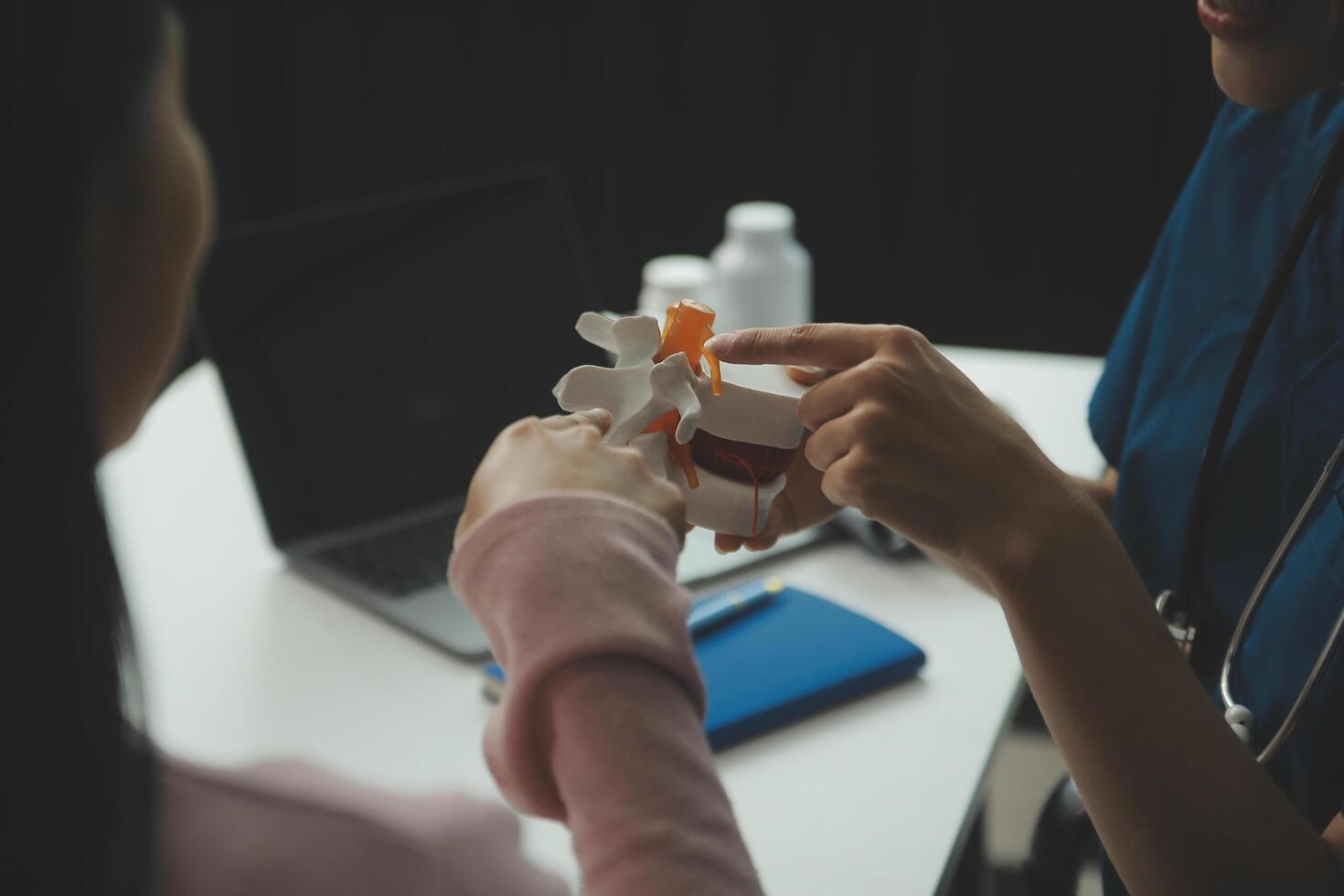 Medicaltest vaccine research and development concept. Scientist team in laboratory study and Diagnosis of diseases for Model Internal organ sample of antibody. photo