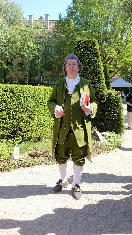 Uppsala, Sweden, May 18, 2024. A day at the Linnaeus Garden Party. 1700s theme. photo