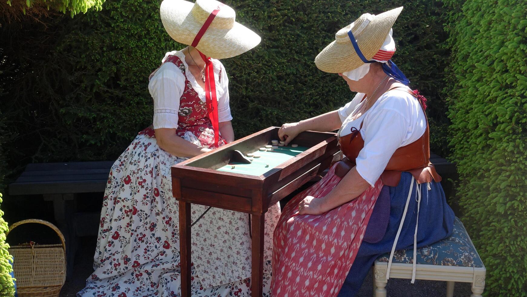 Uppsala, Sweden, May 18, 2024. A day at the Linnaeus Garden Party. 1700s theme. photo