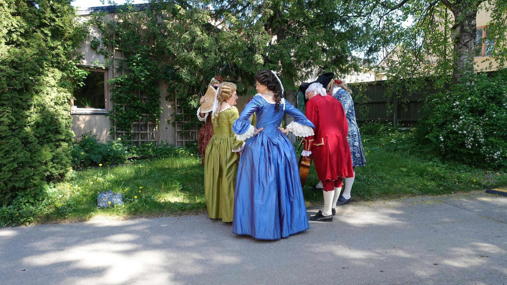 Uppsala, Sweden, May 18, 2024. A day at the Linnaeus Garden Party. 1700s theme. photo