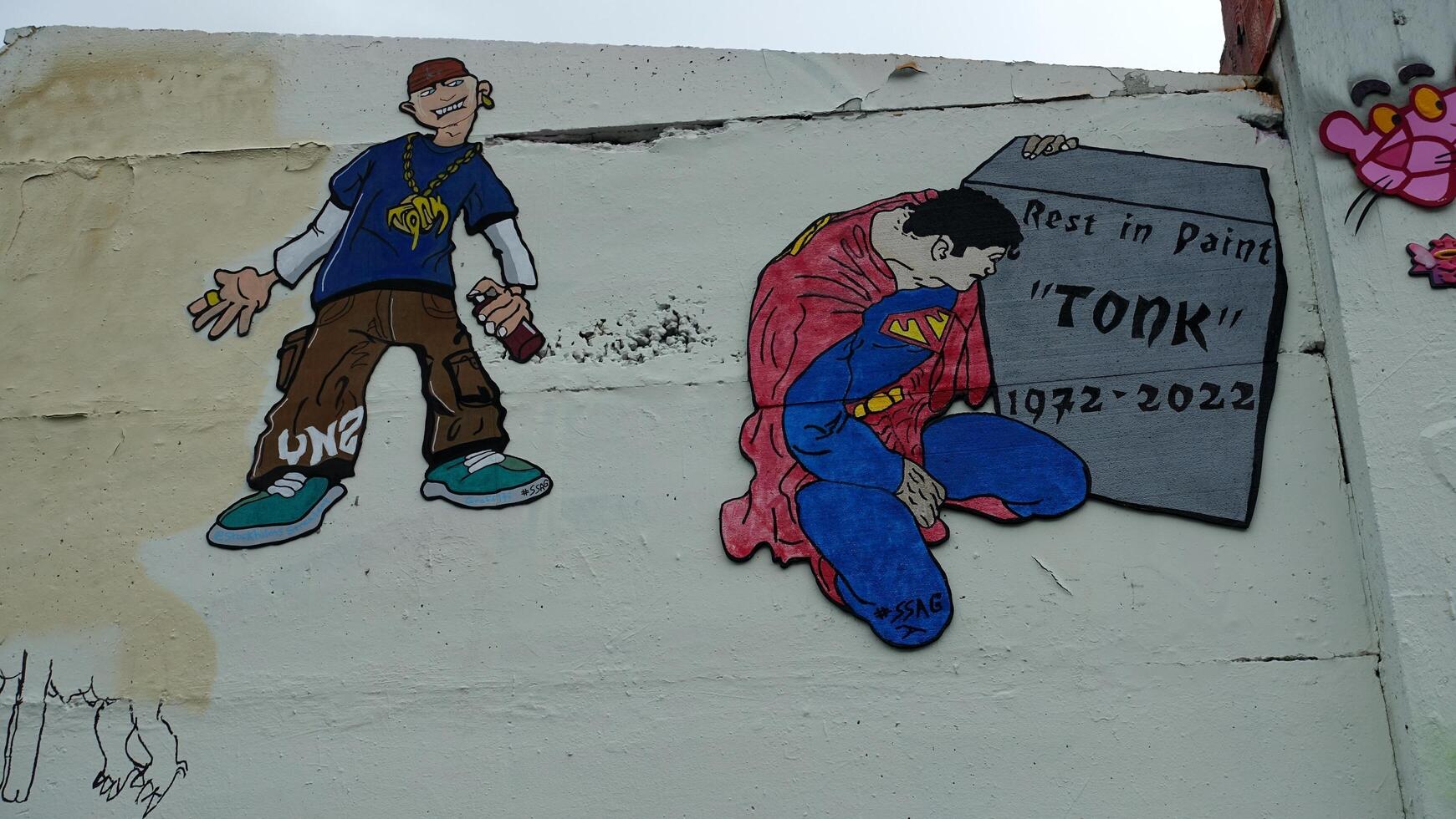 Stockholm, Sweden, August 20 2022. Graffiti exhibition on the outskirts of the city. photo