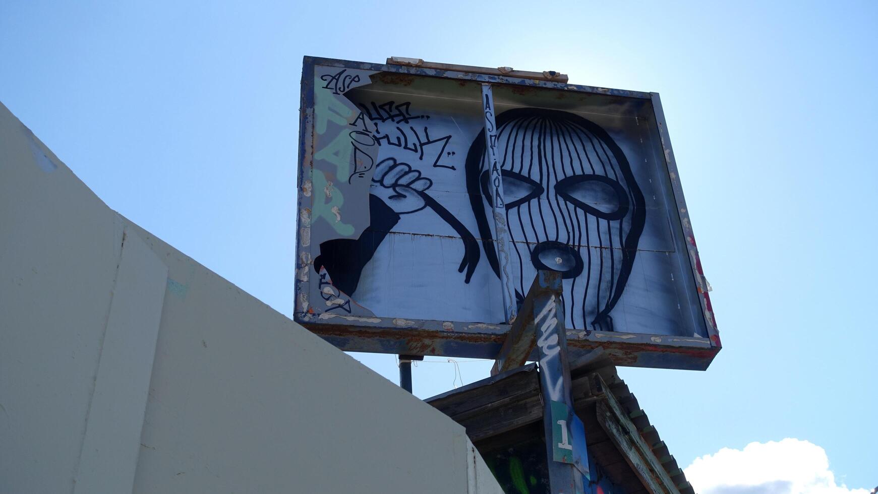 Stockholm, Sweden, May 08 2021. Graffiti exhibition on the outskirts of the city. photo