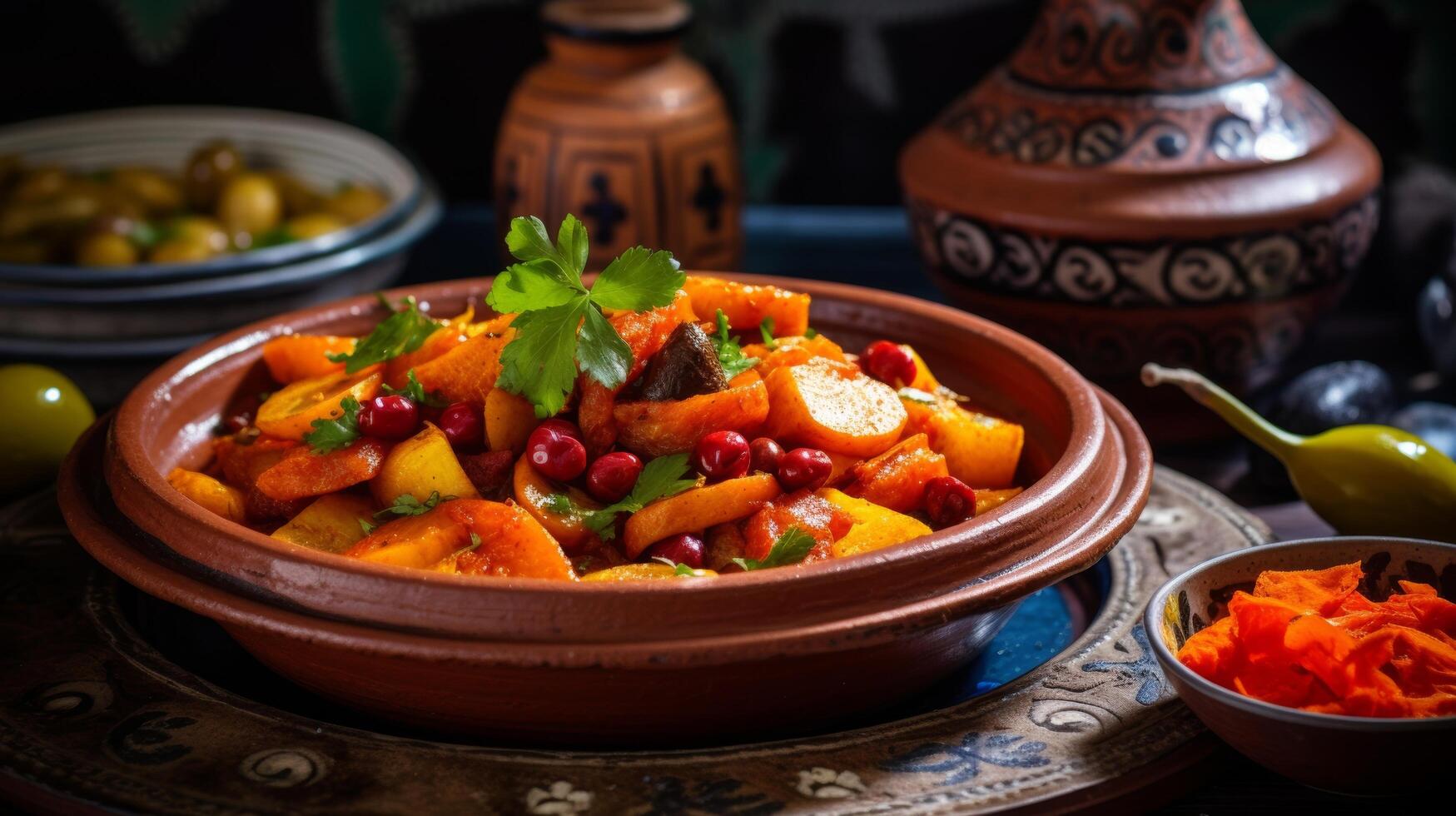 Fragrant Moroccan tagine bowl photo