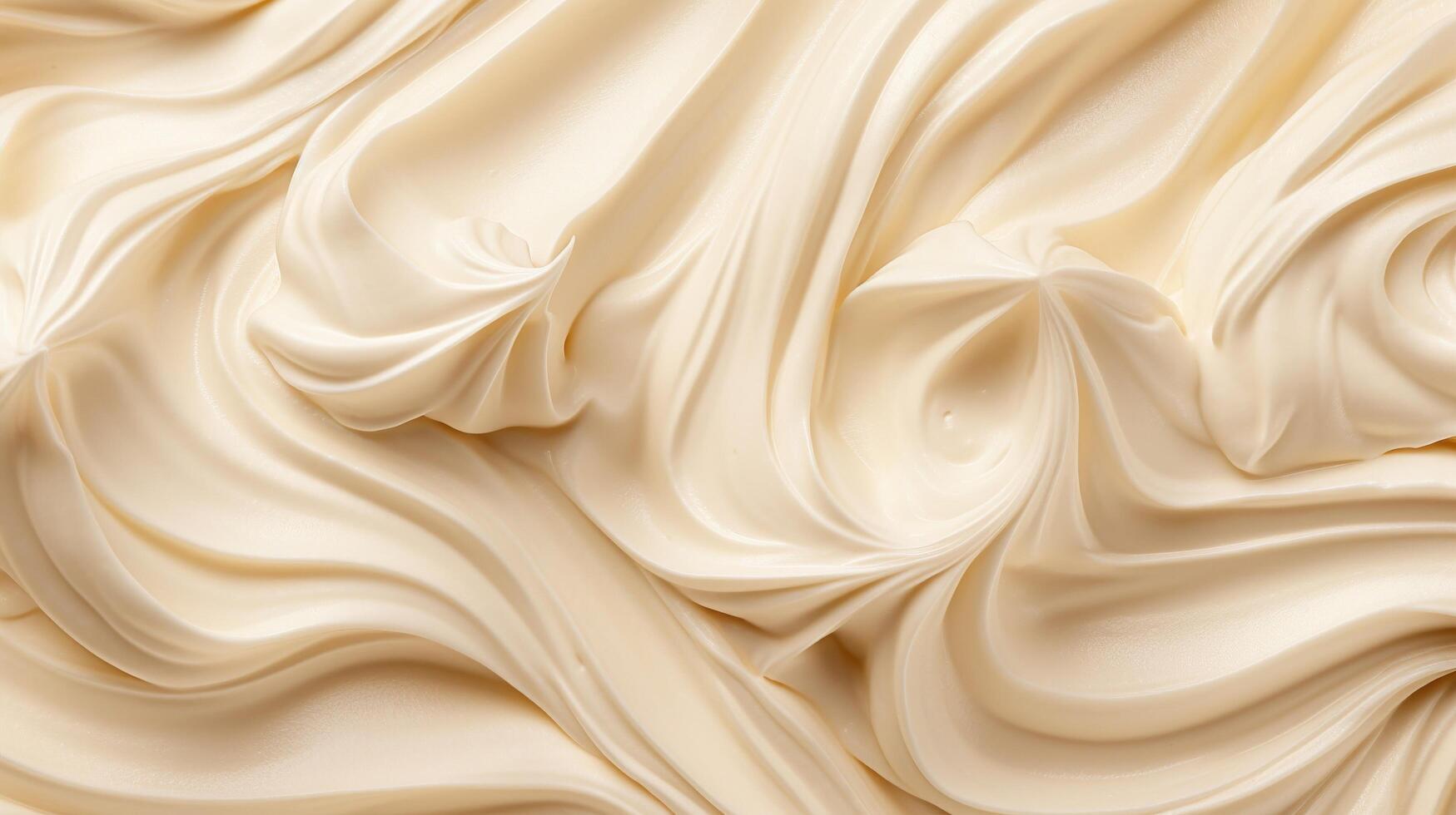 Perfectly swirled soft-serve ice cream in close-up photo