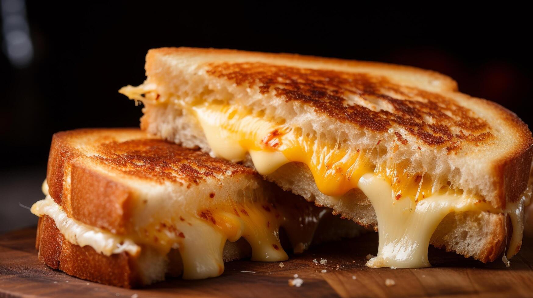 Detailed shot of flawlessly grilled cheese photo