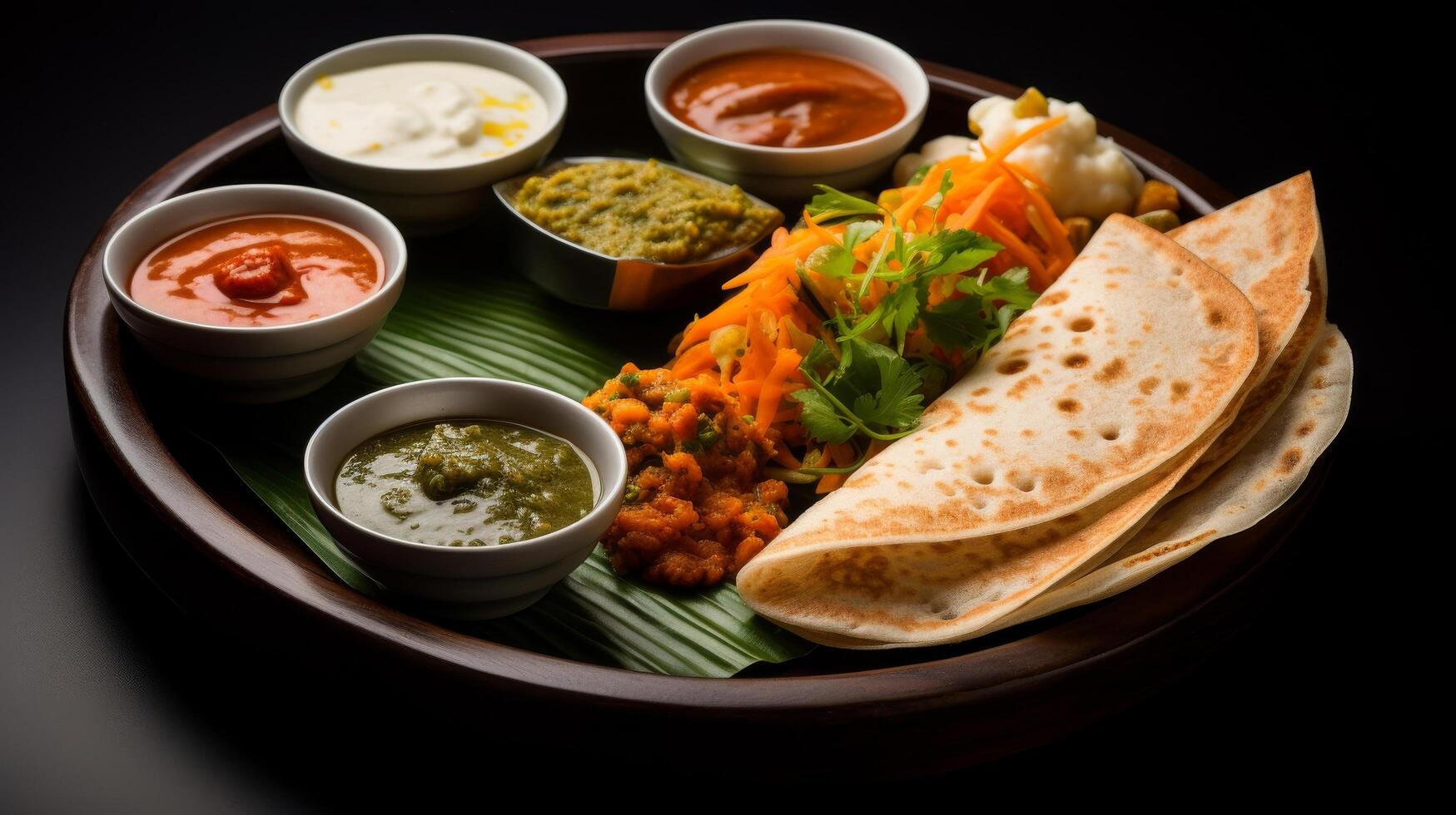 Traditional South Indian dosa served chutney 46674439 Stock Photo at