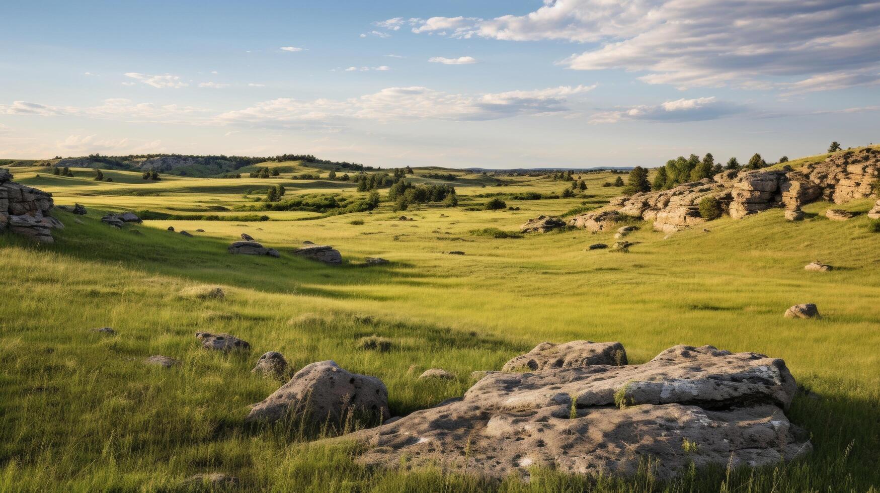 Rough terrain of the prairie photo