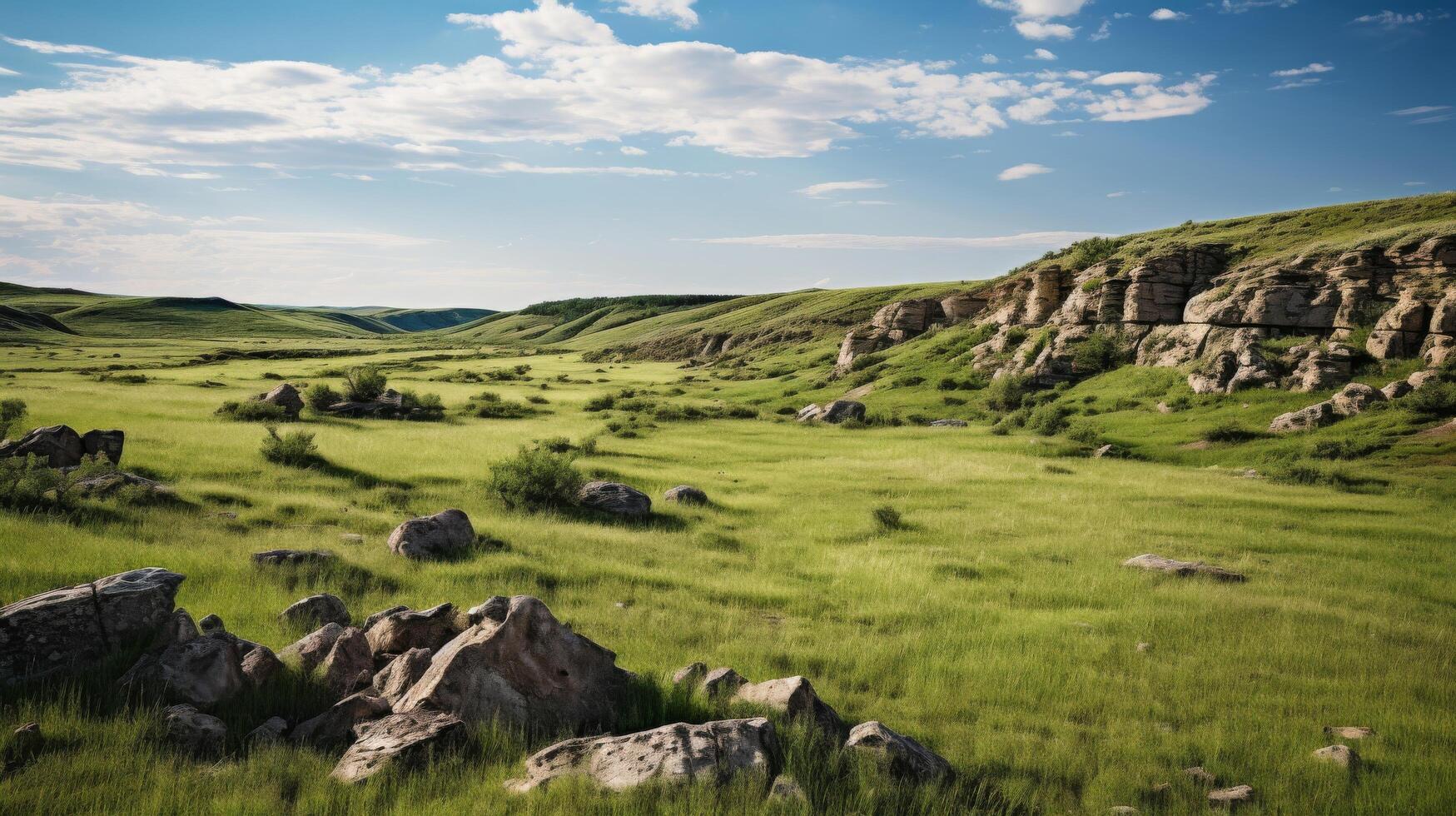 Rugged prairie landscape photo