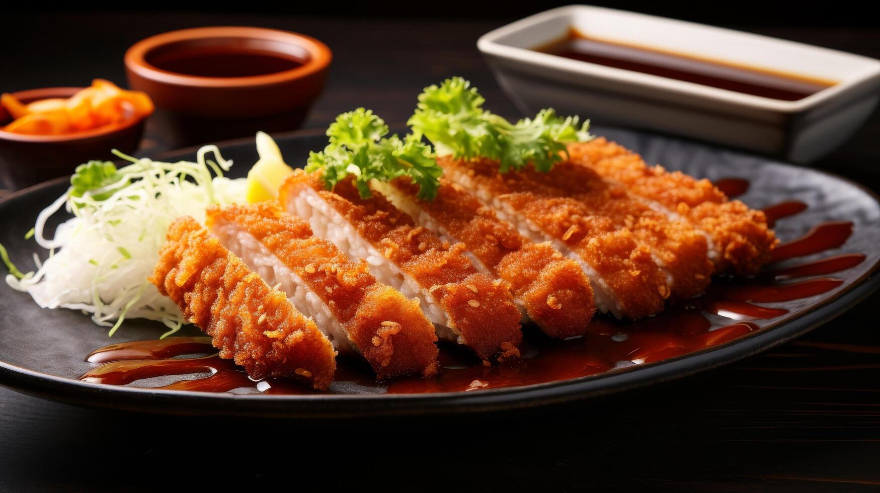 Tempting katsu showcasing Japanese culinary excellence photo