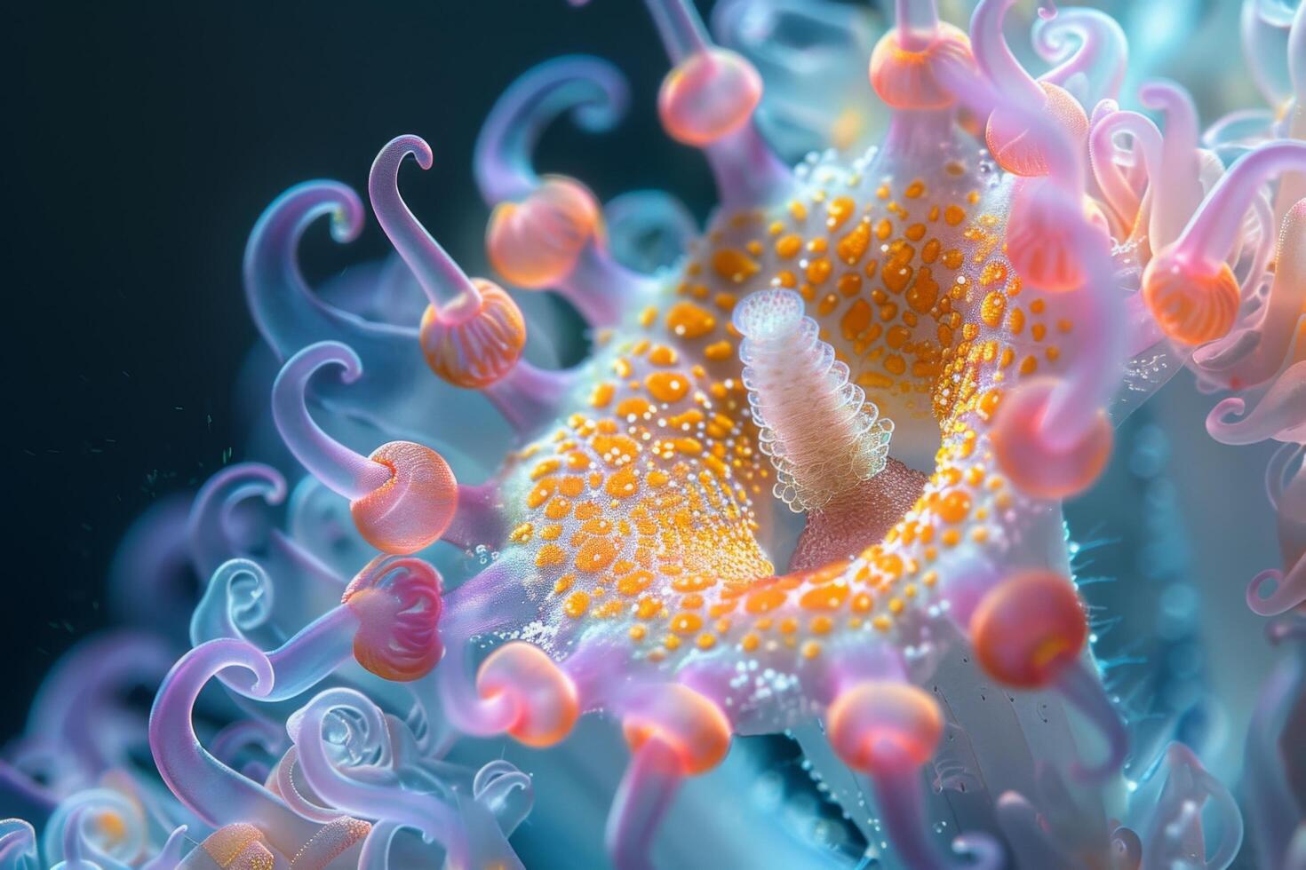 Close-up of a Vibrant Sea Anemone photo
