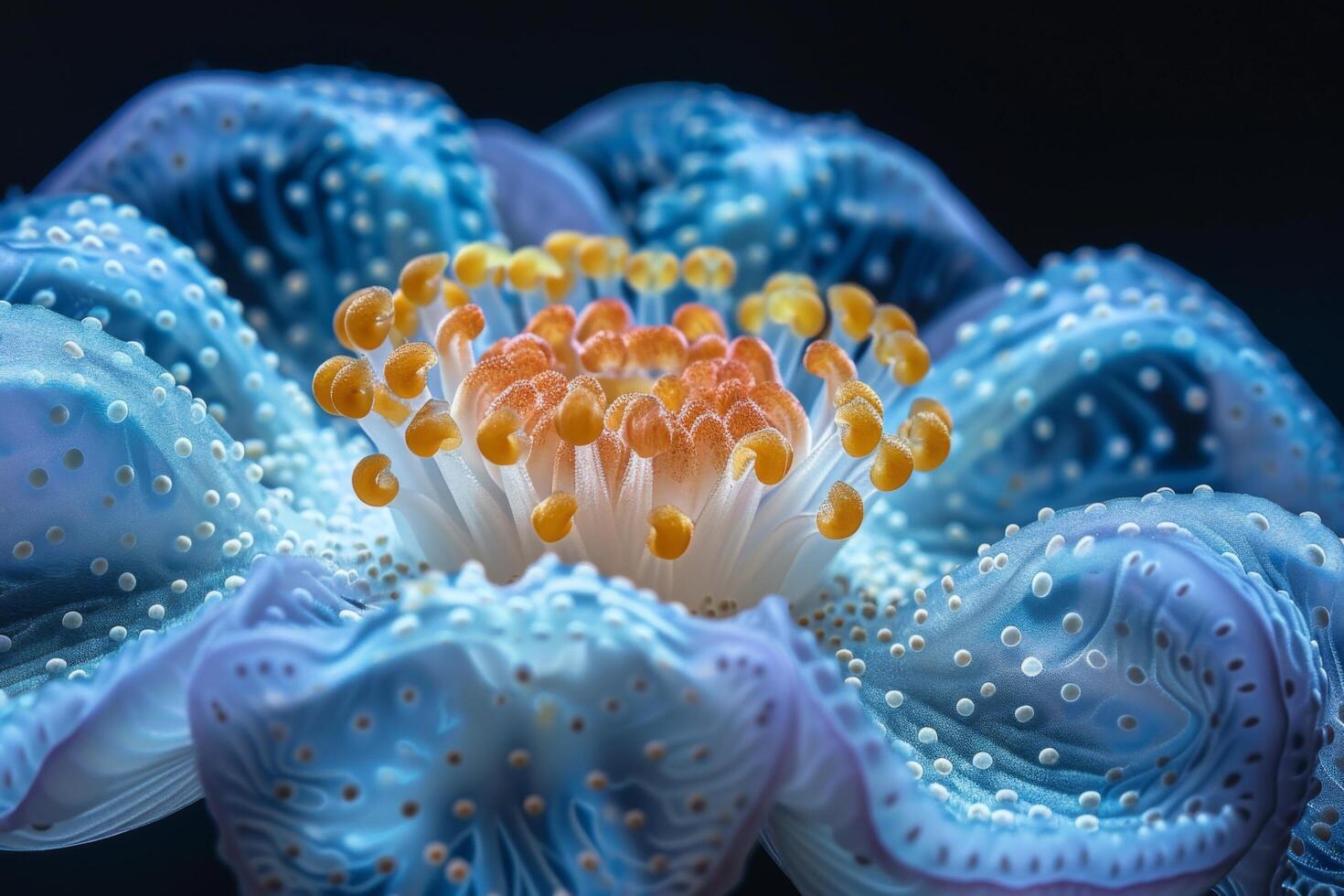 Close-up of a Delicate Blue Flower photo