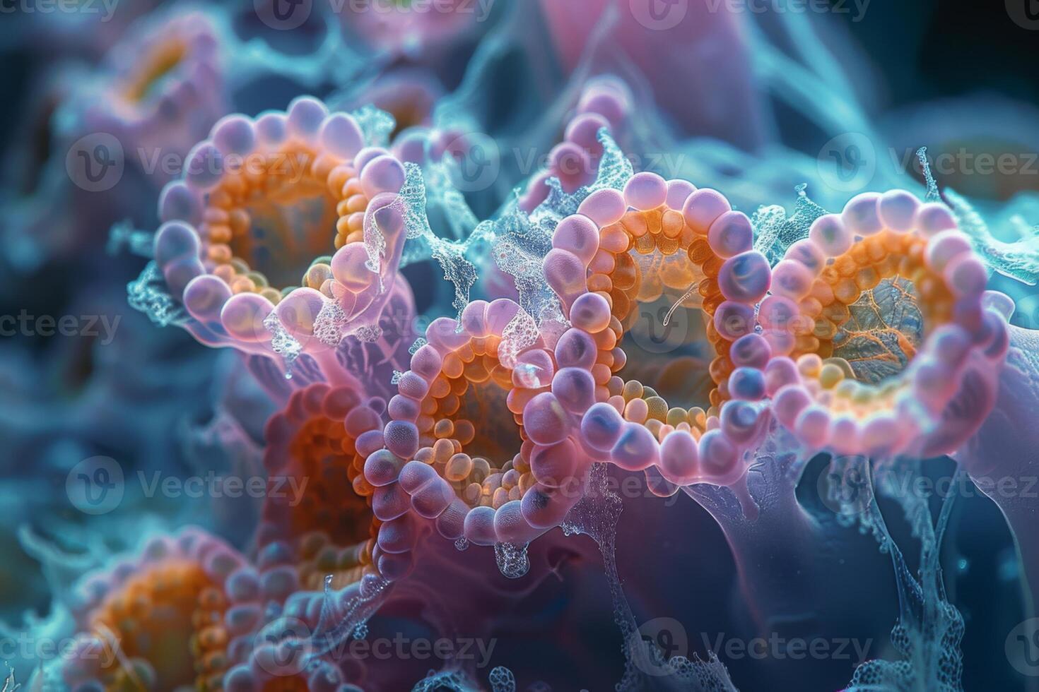 Abstract Organic Structure with Bubbles photo