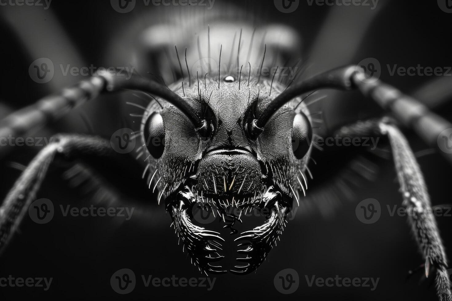 Close-up Portrait of an Ant's Face photo