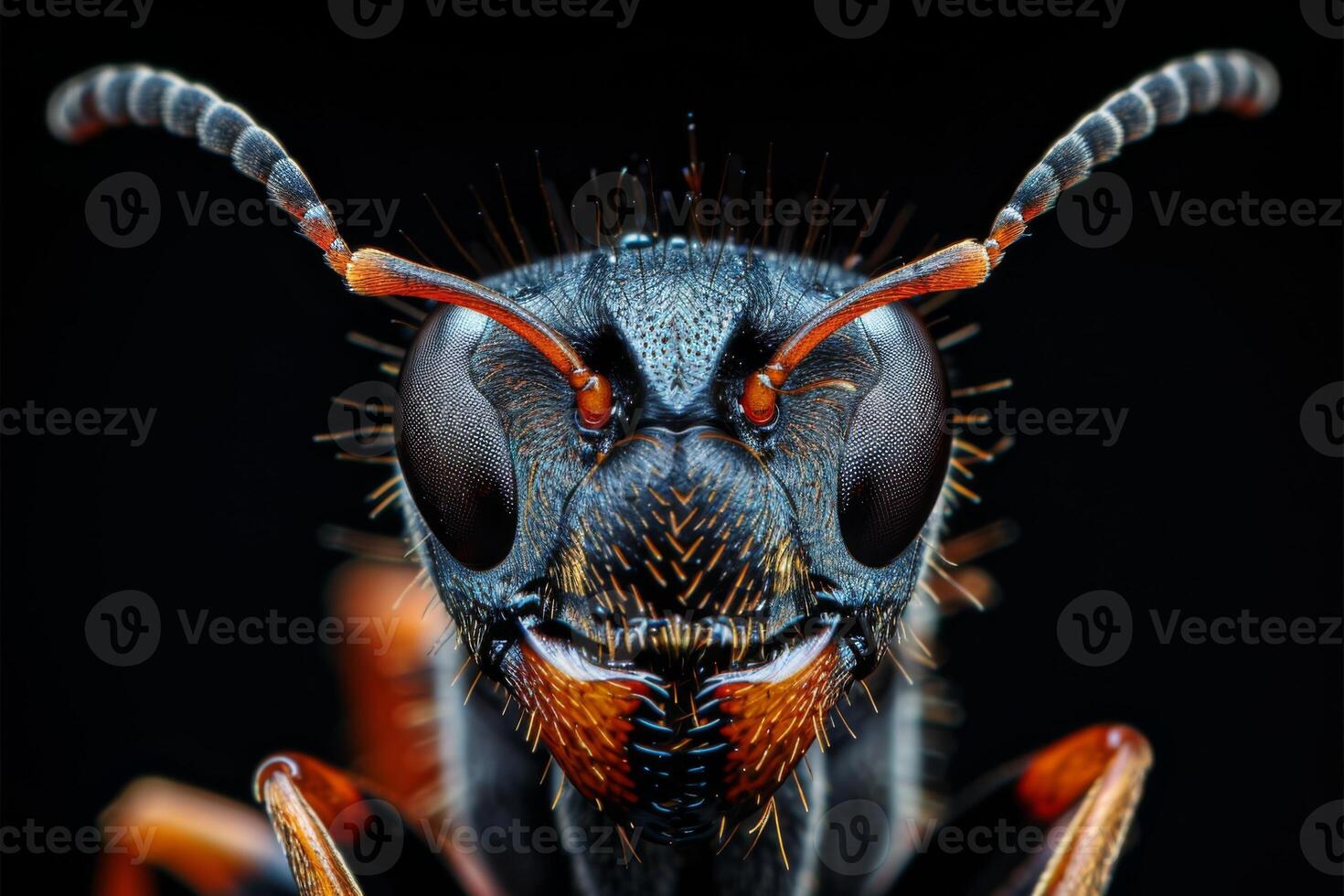 A Close Up Portrait of an Ant's Face photo