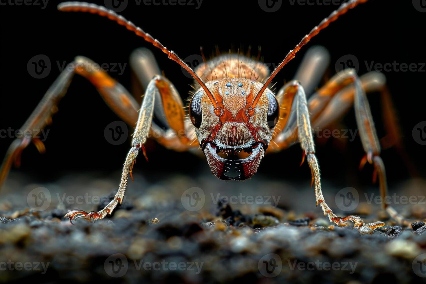 Macro Photography of an Ant's Head and Thorax photo