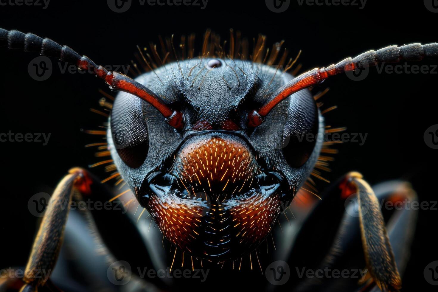 Close-up Portrait of a Black Ant photo