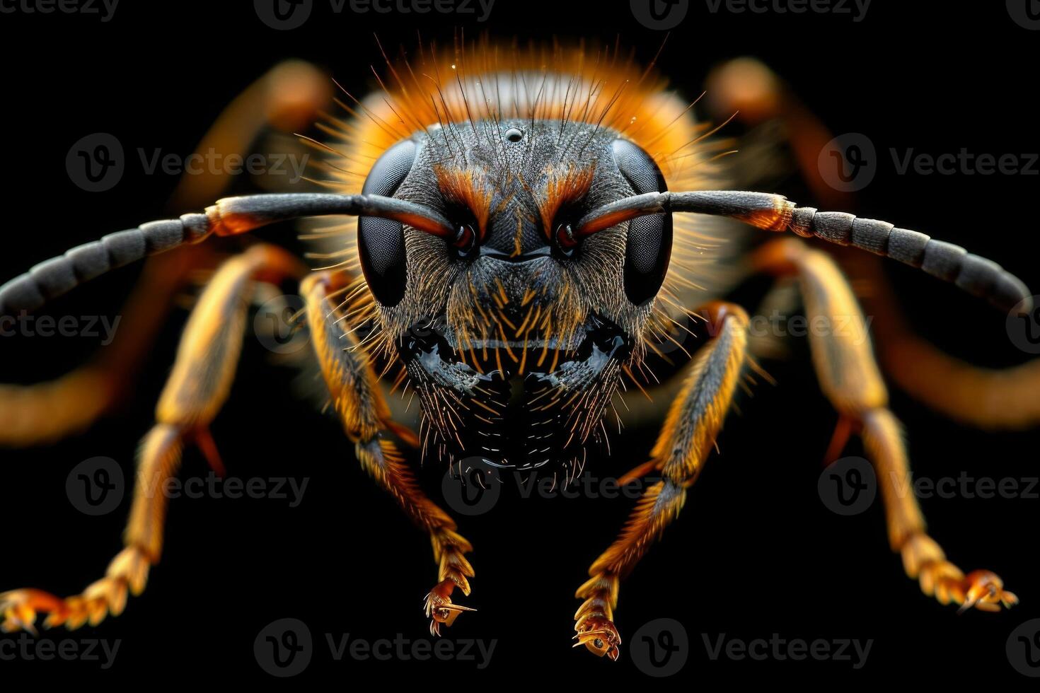 Close-up Portrait of a Bee photo