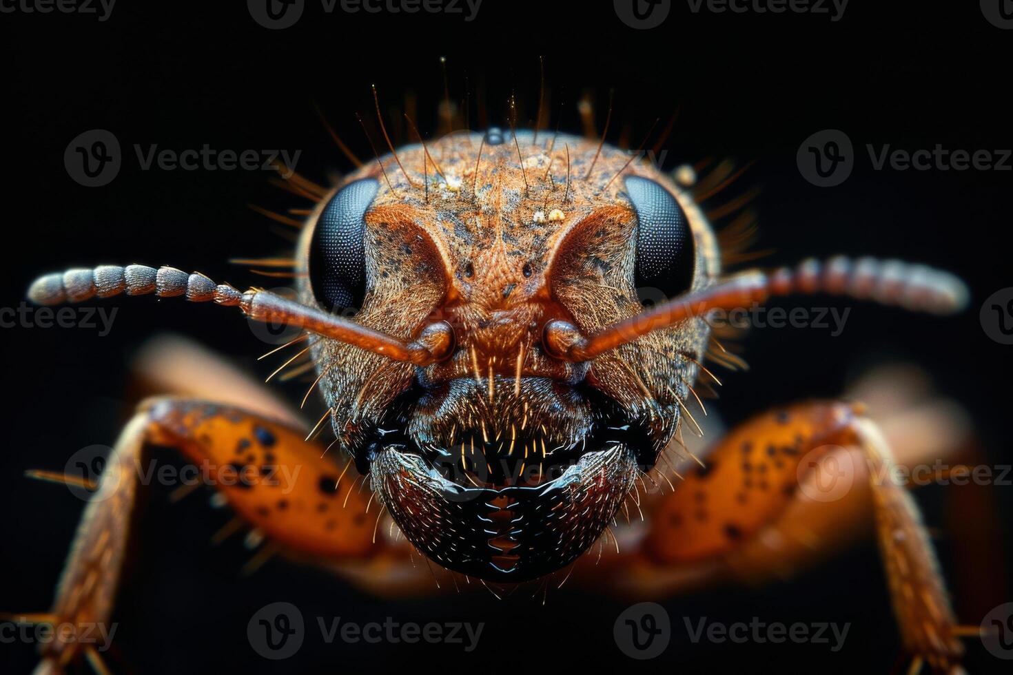 Close-Up Portrait of a Brown Ant photo