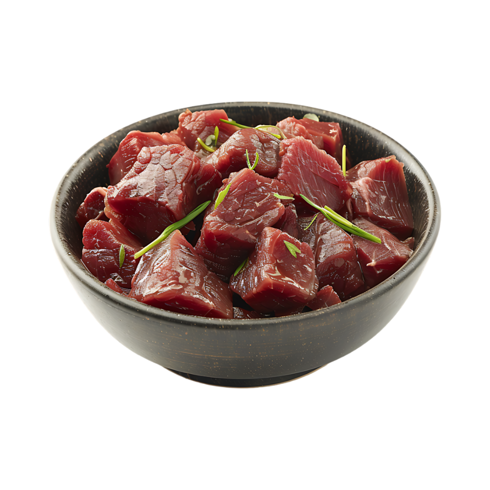 Cooked Brief in a Bowl with Spices on Transparent Background png