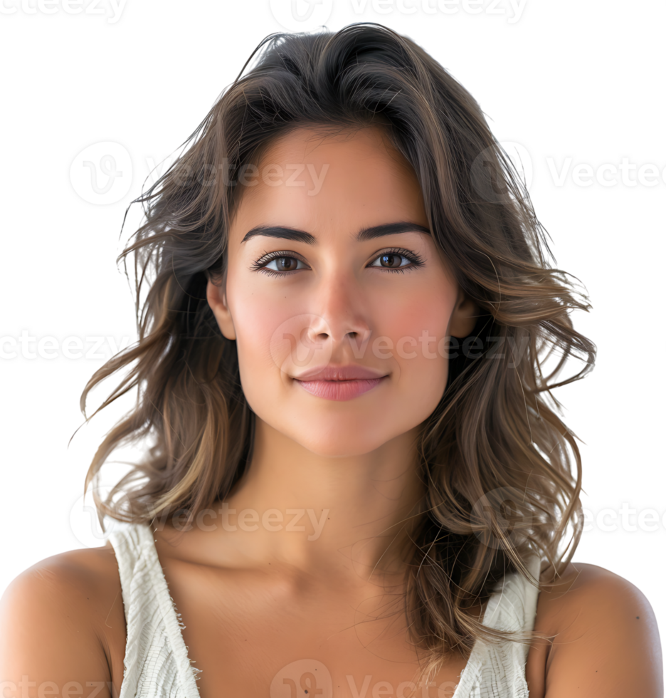 Portrait of a smiling businesswoman on isolated transparent background png