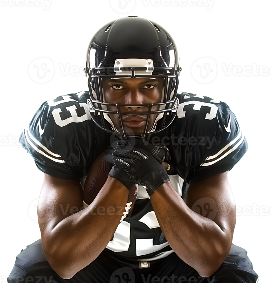 American Football player on isolated transparent background png