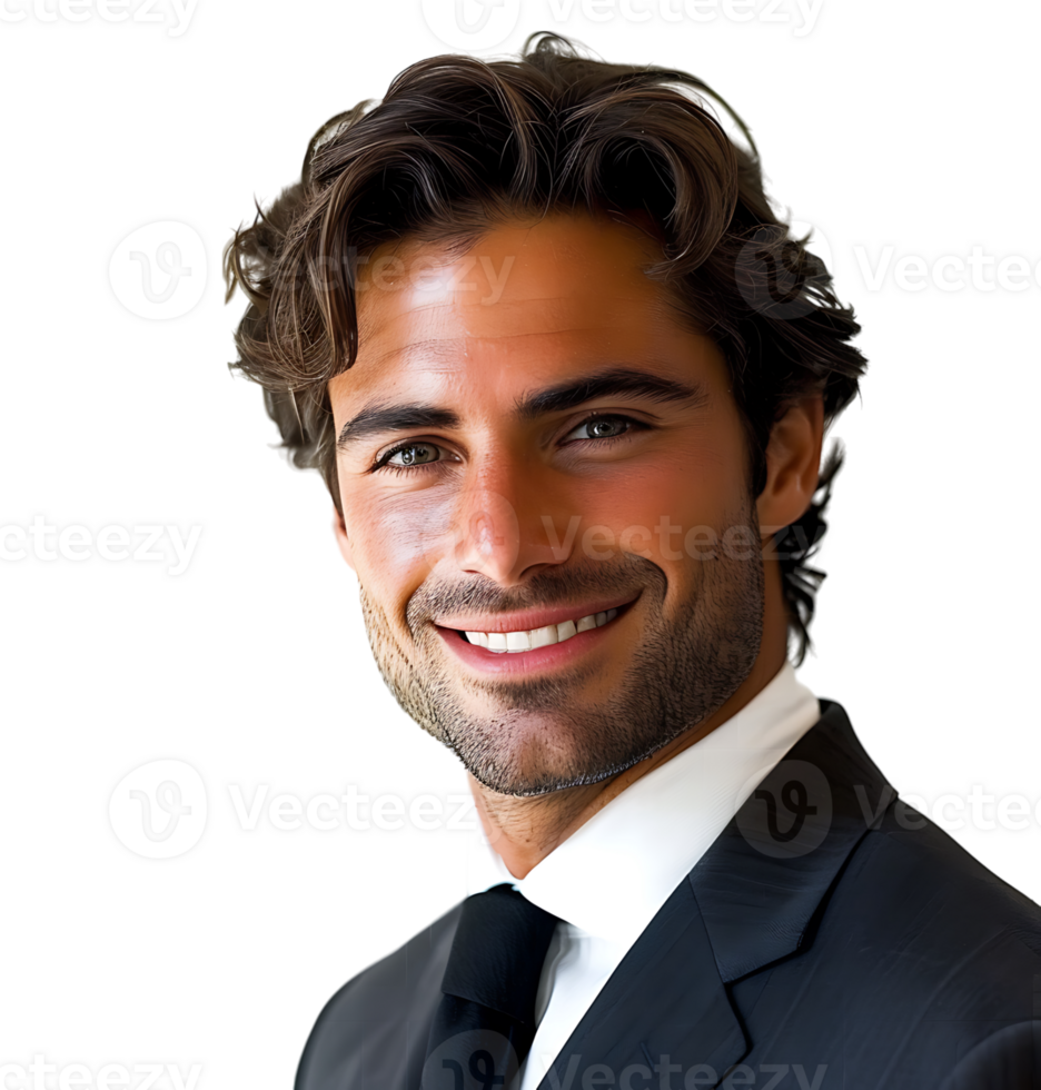 shot of a smiling businessman on isolated transparent background png