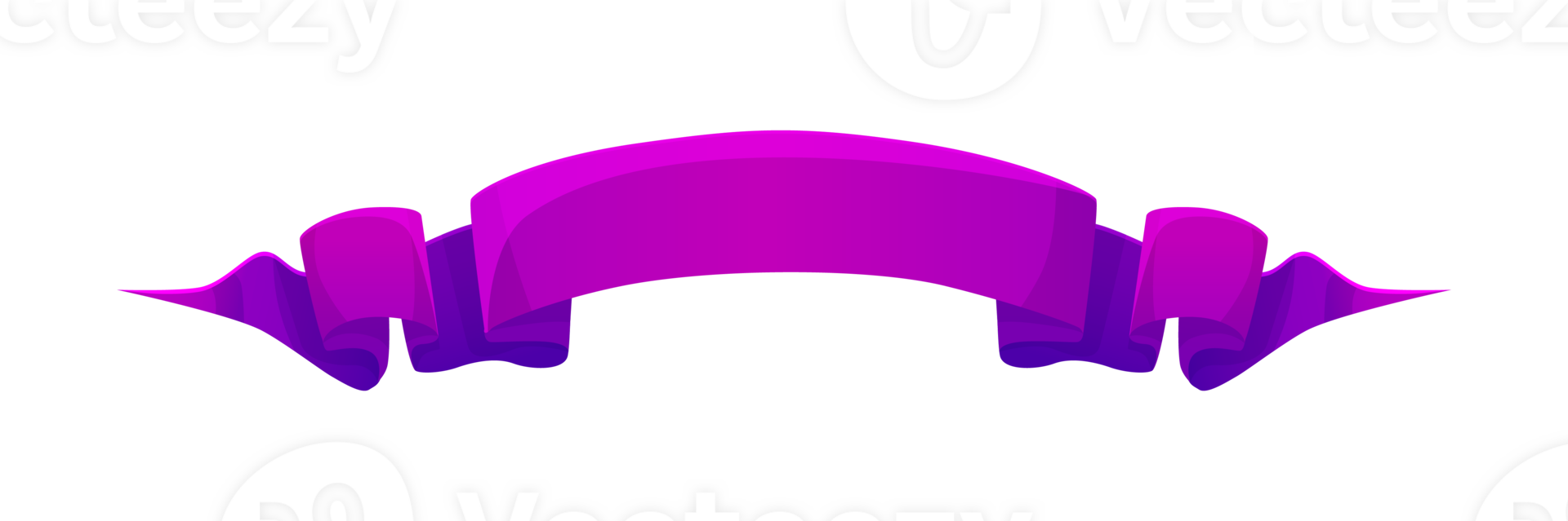 Violet ribbon on transparent background png