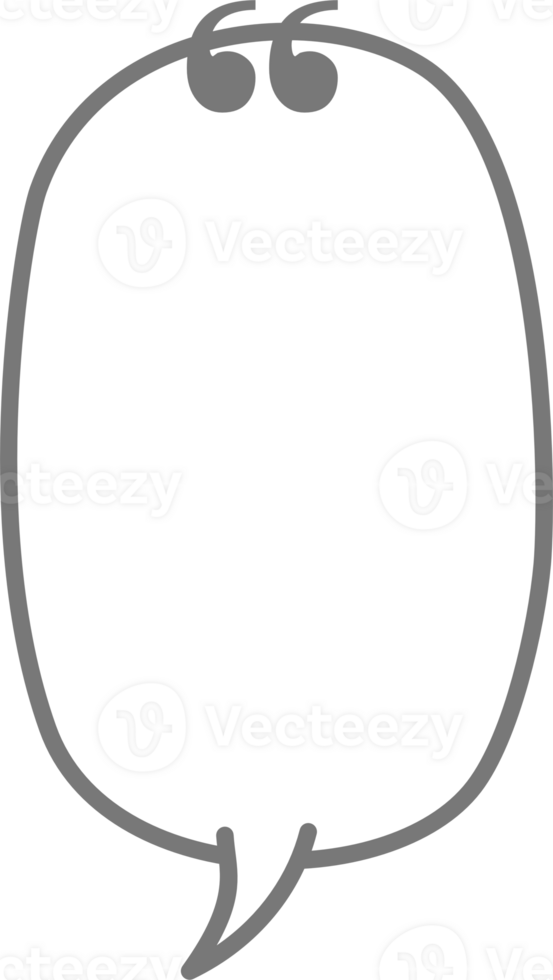 Black and white color speech bubble balloon with quotation marks, icon sticker memo keyword planner text box banner png