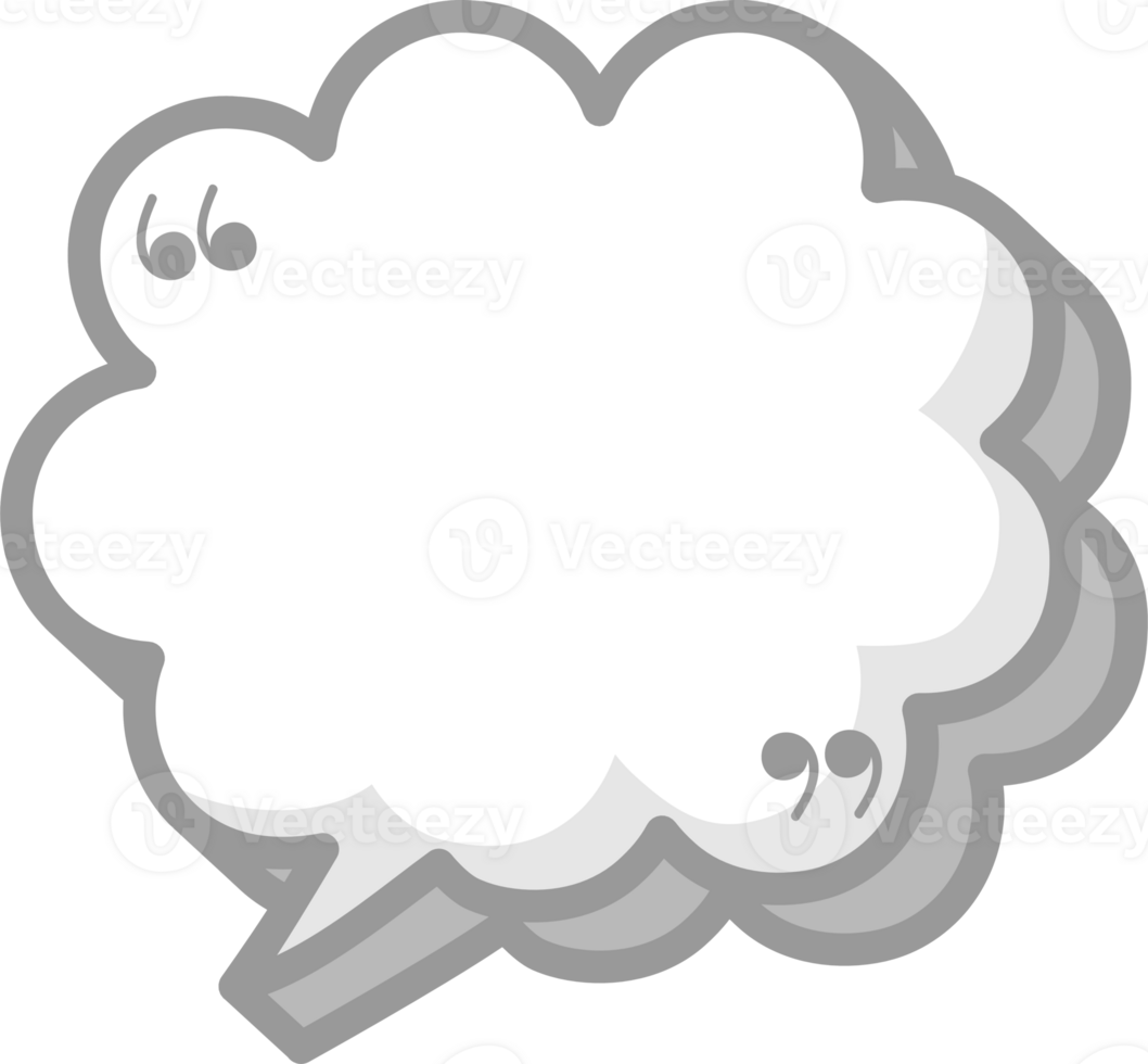 3d black and white color speech bubble balloon with quotation marks, icon sticker memo keyword planner text box banner png