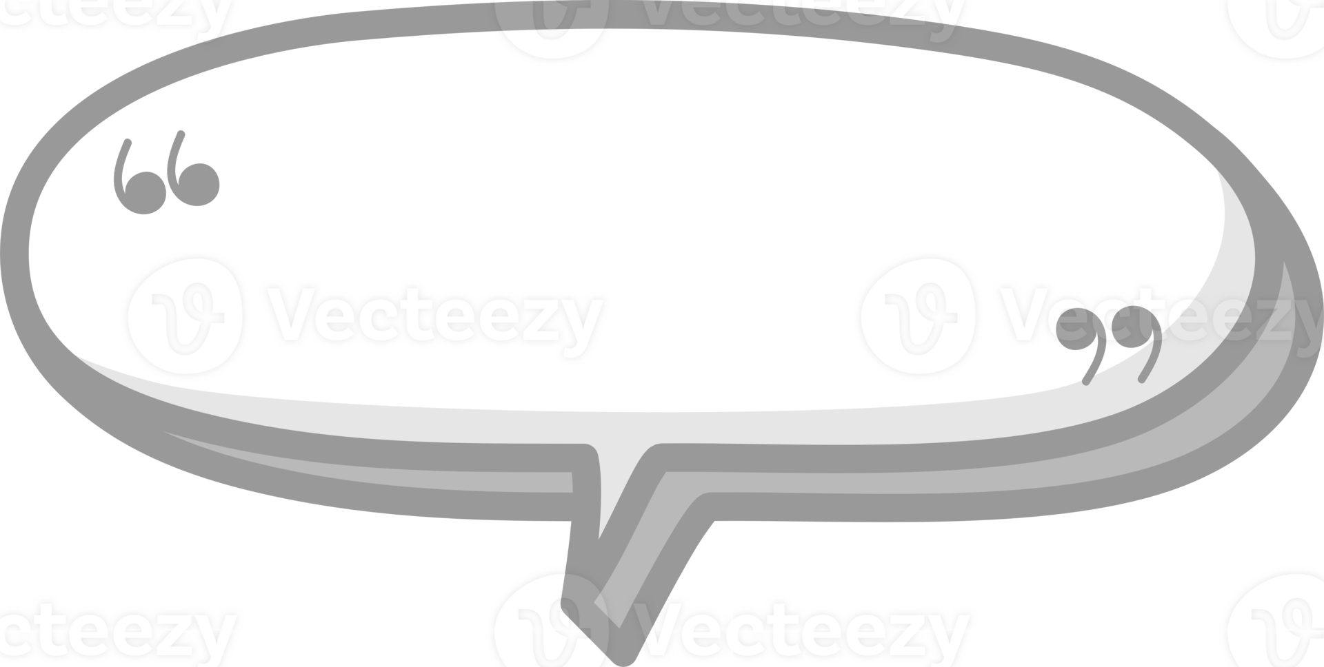 3d black and white color speech bubble balloon with quotation marks, icon sticker memo keyword planner text box banner png