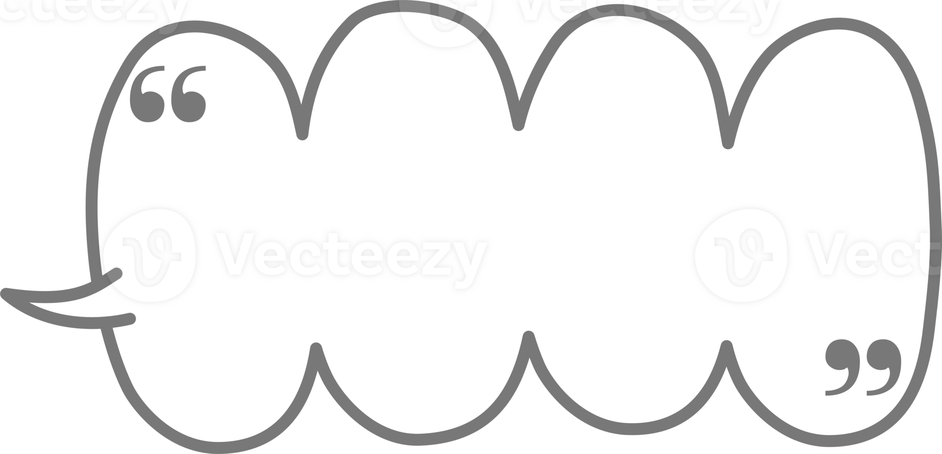 Black and white color speech bubble balloon with quotation marks, icon sticker memo keyword planner text box banner png