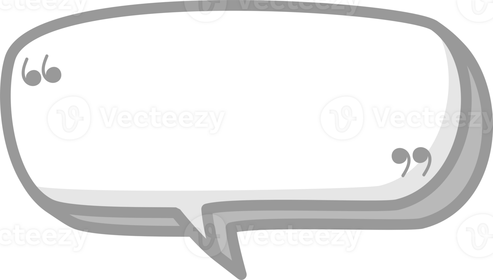3d black and white color speech bubble balloon with quotation marks, icon sticker memo keyword planner text box banner png