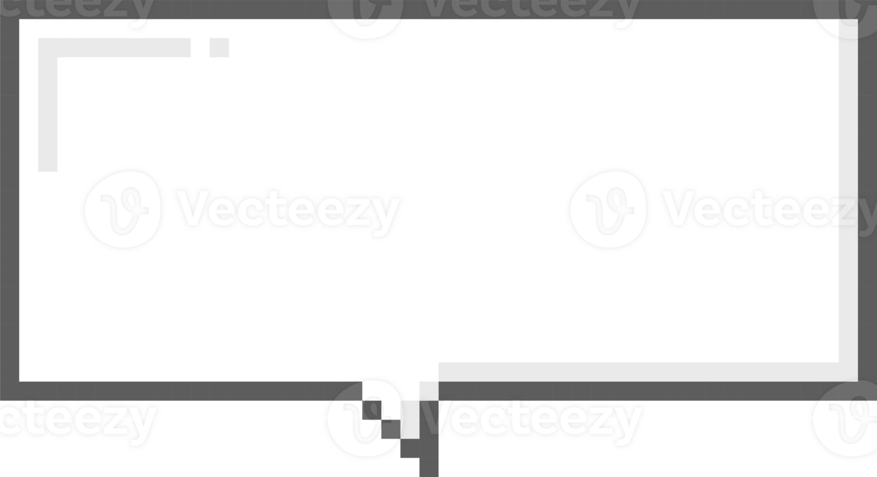 8bit retro game pixel speech bubble balloon icon sticker memo keyword planner text box banner png