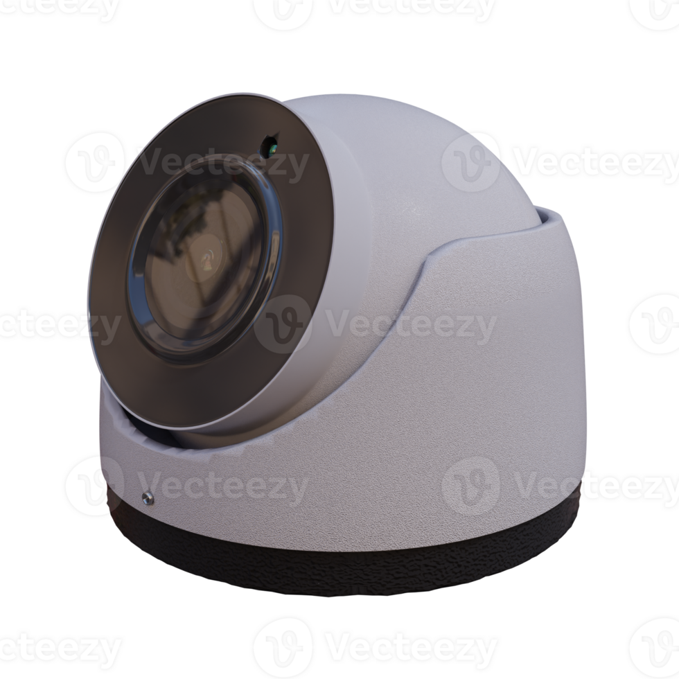 3d render security camera with transparent background png