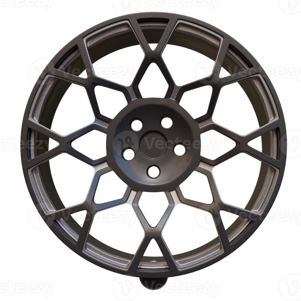3d render metal rim with transparent background png