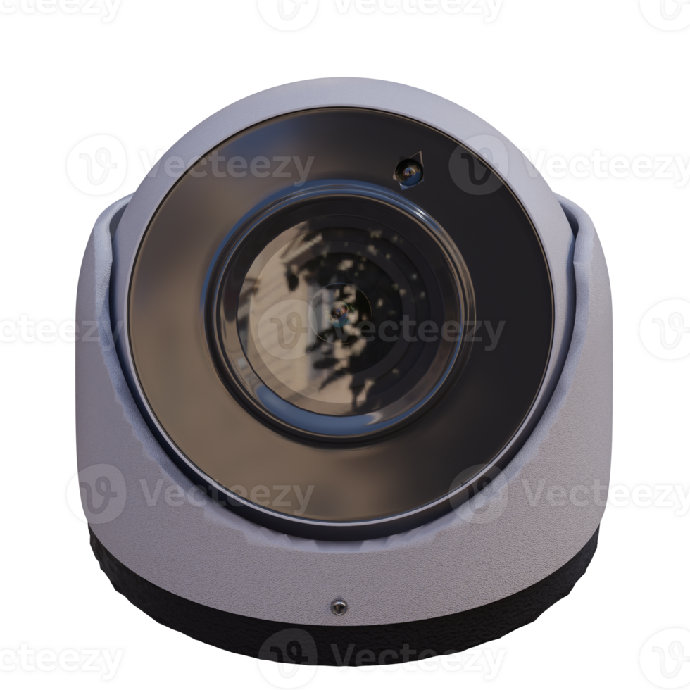 3d render security camera with transparent background png