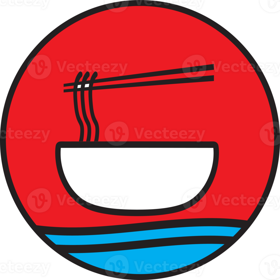 The Noodles logo or icon for food concept. png