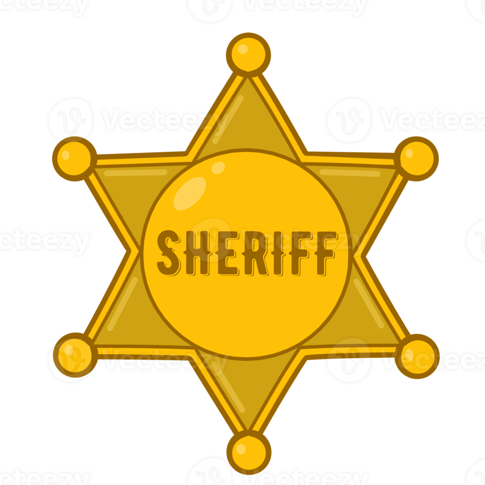 Sheriff badge illustration png