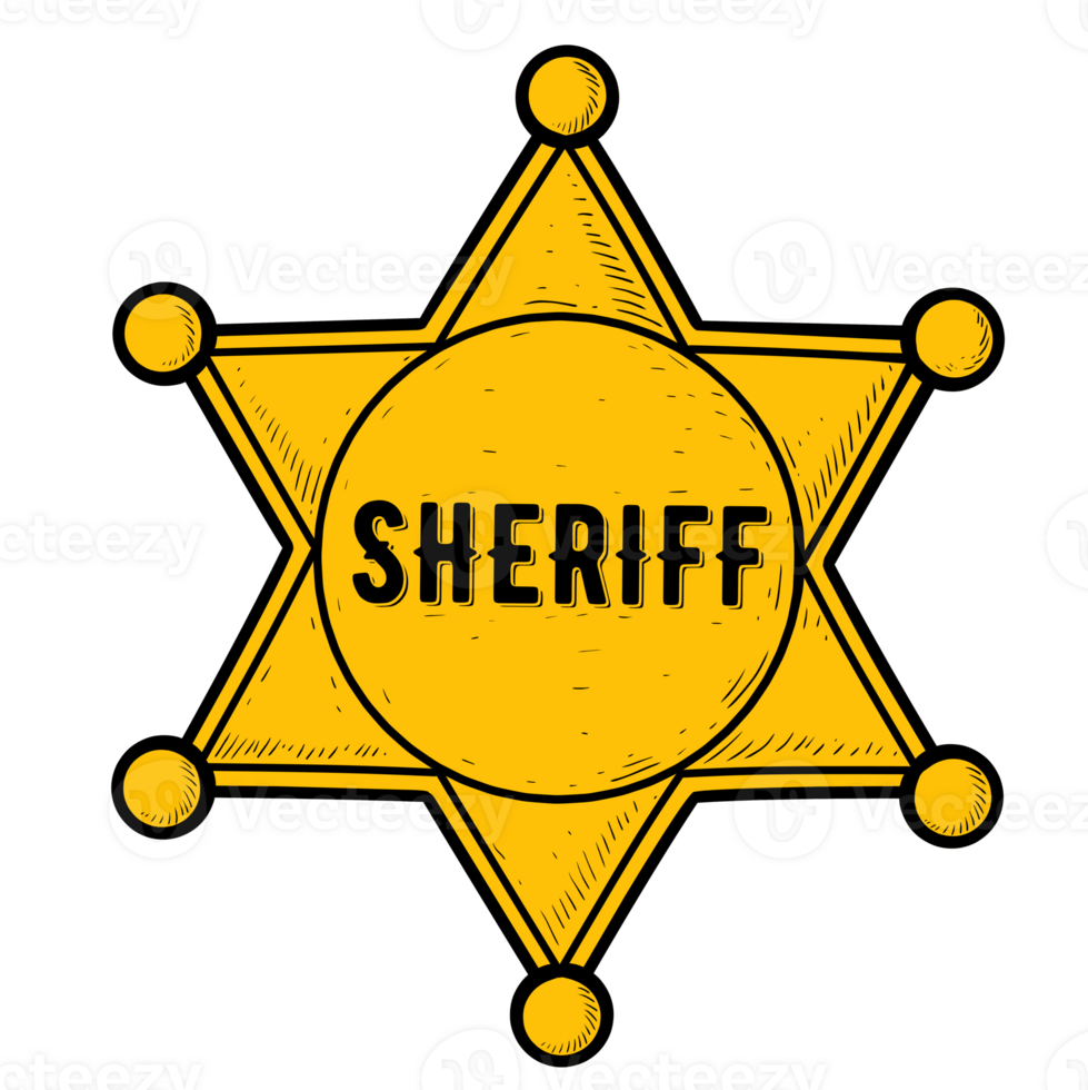 Sheriff badge illustration png