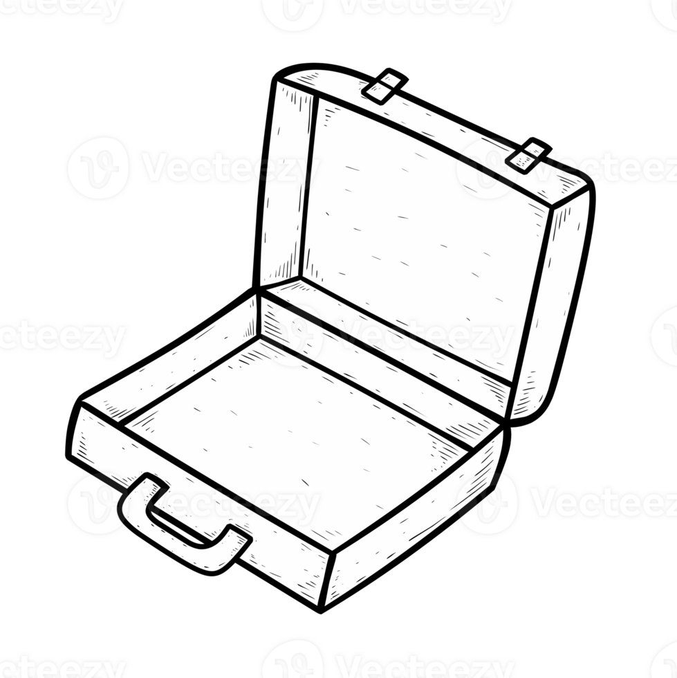 illustration of vintage suitcase isolated on white png