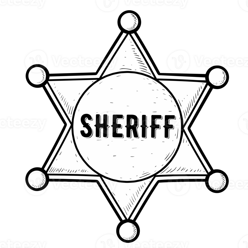 Sheriff badge illustration png